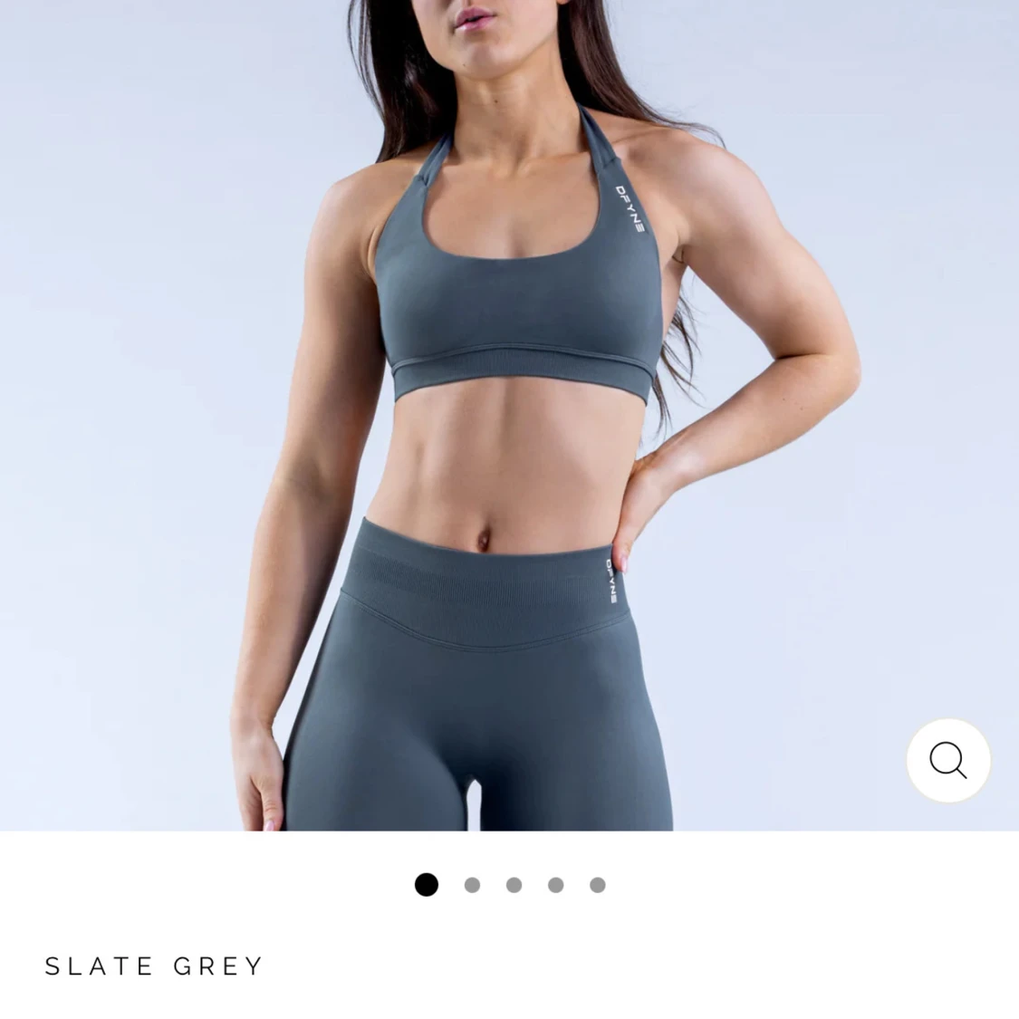 DFYNE slate gray halter top