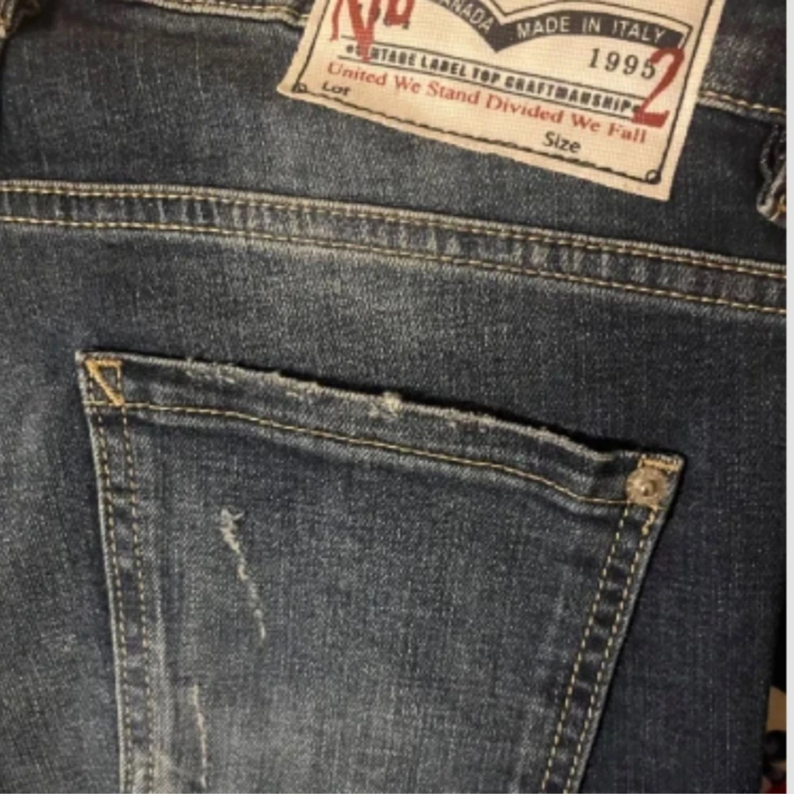 Blå slitna jeansbyxor från Dsquared2 - 3