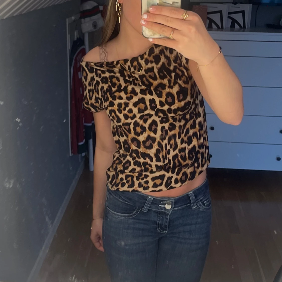 Leopardmönstrad topp