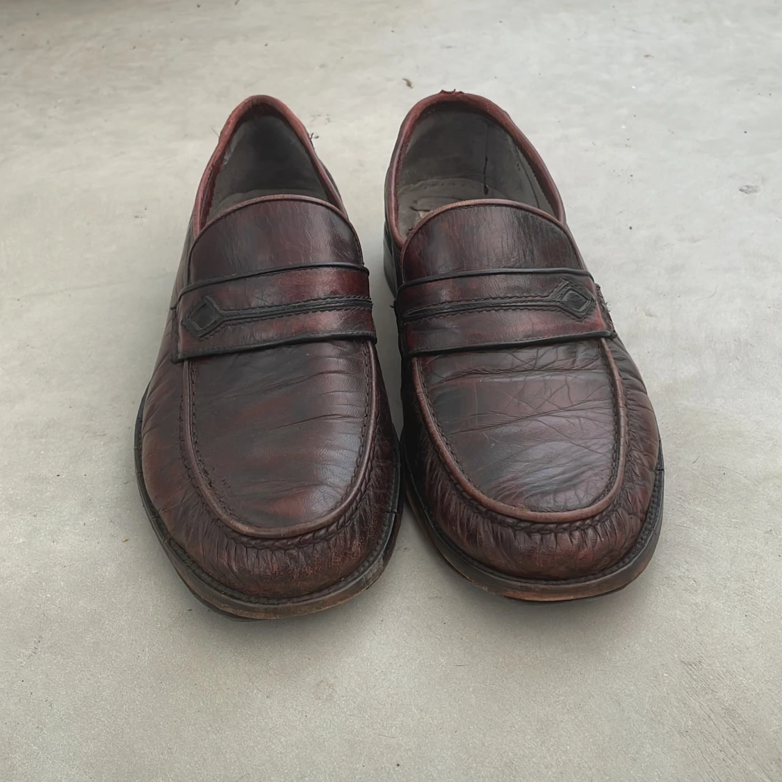 Vinröda Mario Doria loafers