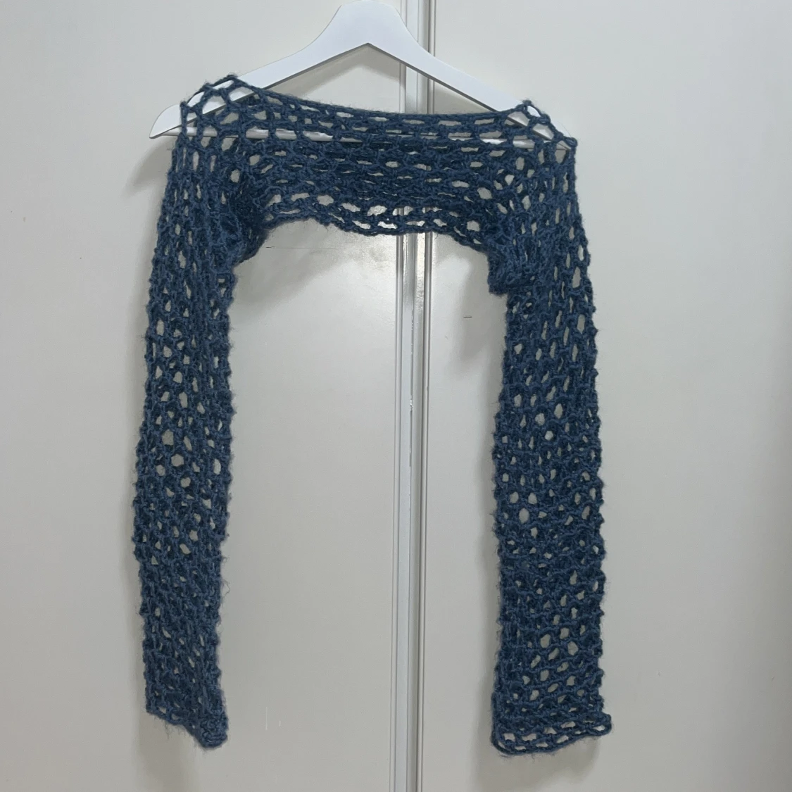 Blå virkad bolerotopp - 1