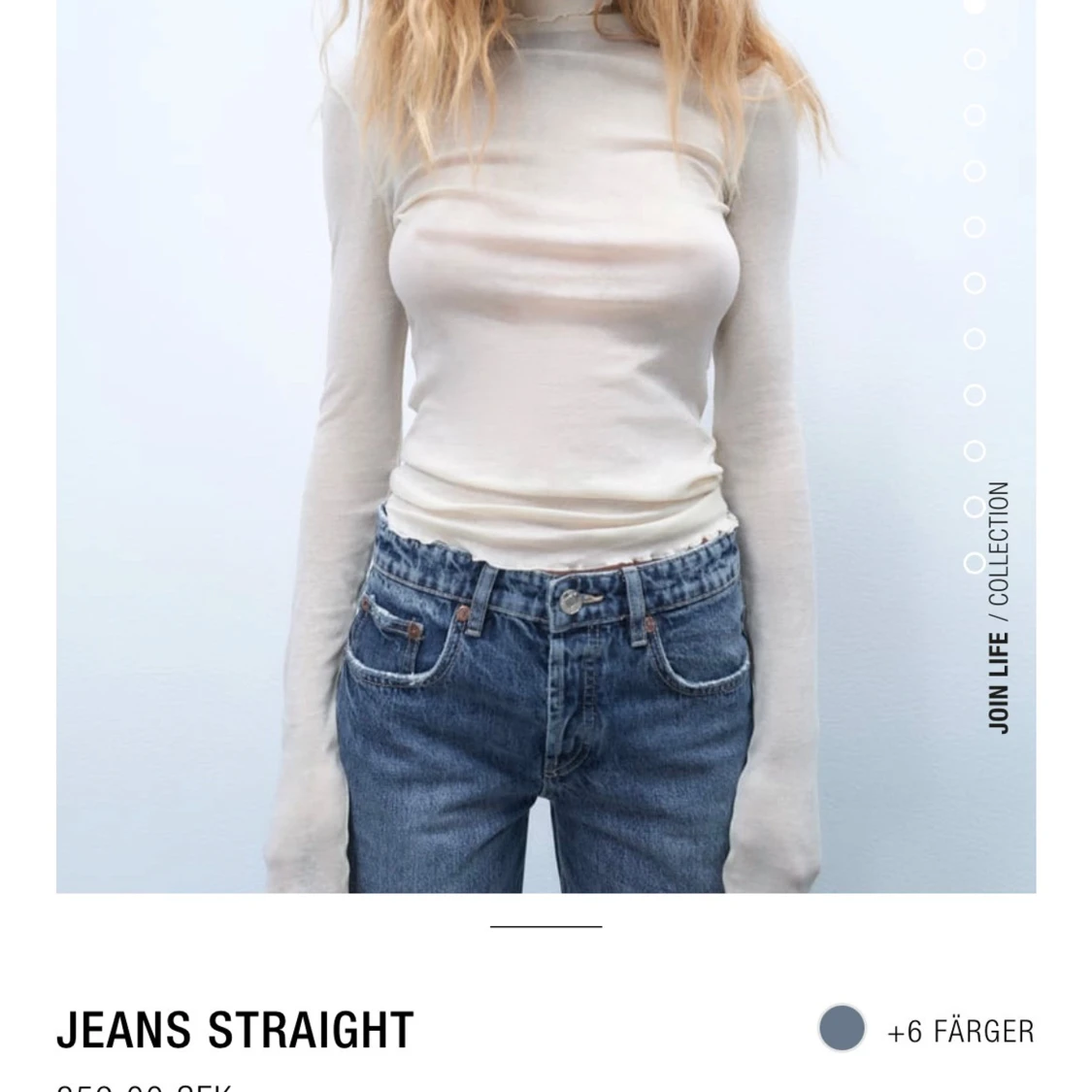 Blå raka jeans  - 3
