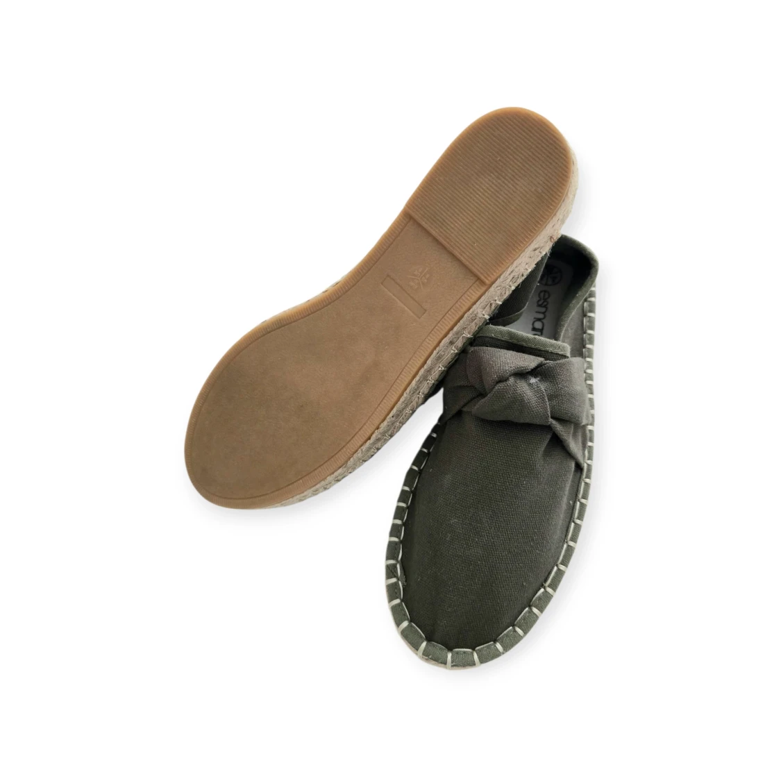 Nya damespadrillos - Slip-on i canvas med rosett - 1