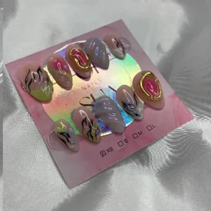 ColorZebra(XS);Short Almond;Curved - XS: 14 mm, 11 mm, 11,5 mm, 10 mm, 8 mm 