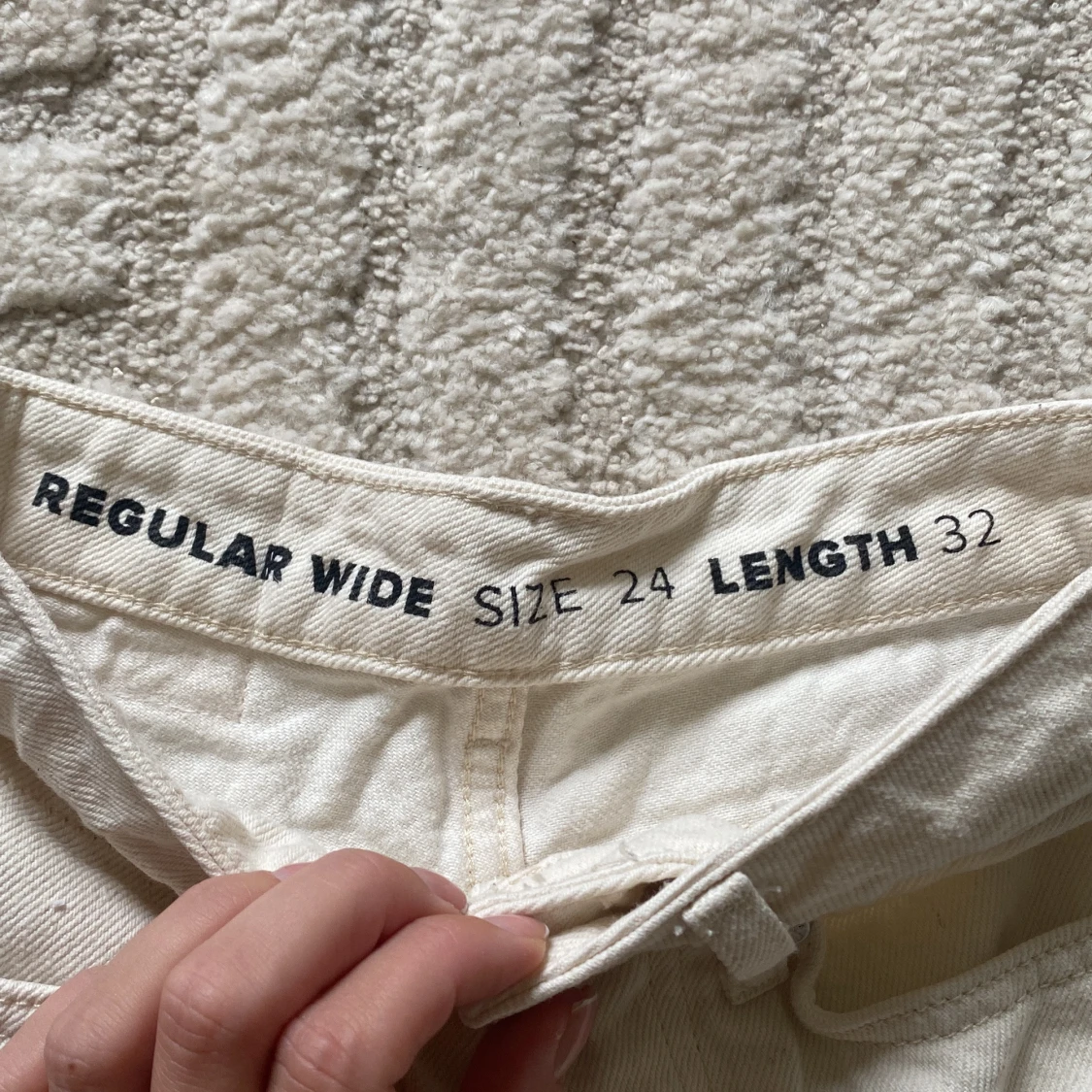 Vita wide leg jeansbyxor - 3