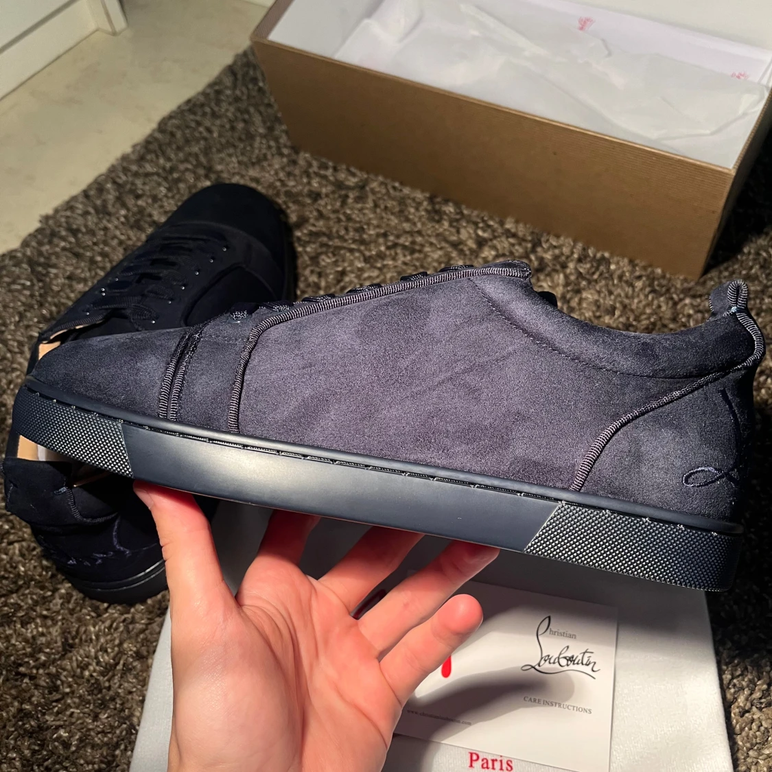 Mörkblå sneakers från Christian Louboutin - 4