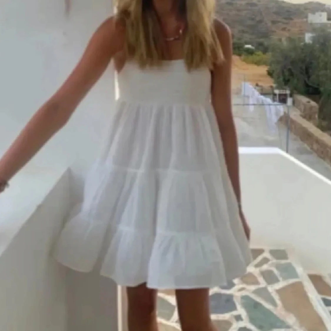 Vit zara klänning - 1