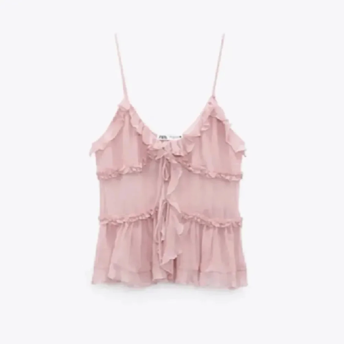 Rosa volangtopp från Zara