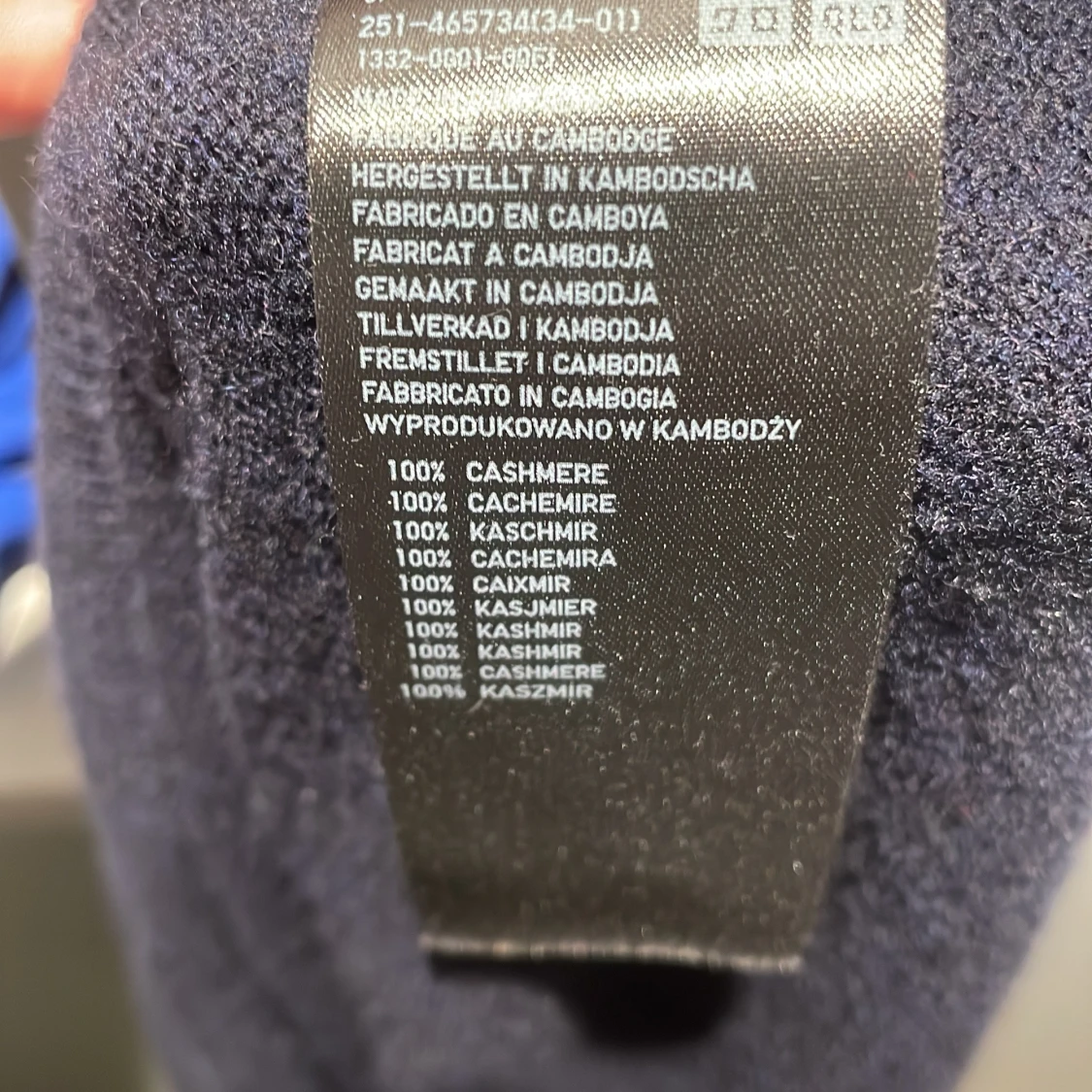 Mörkblå tröja i 100% Kashmir  - 2