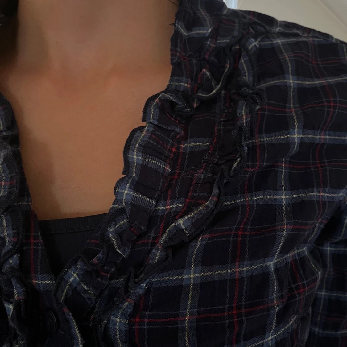 Rutig volang blus - 3