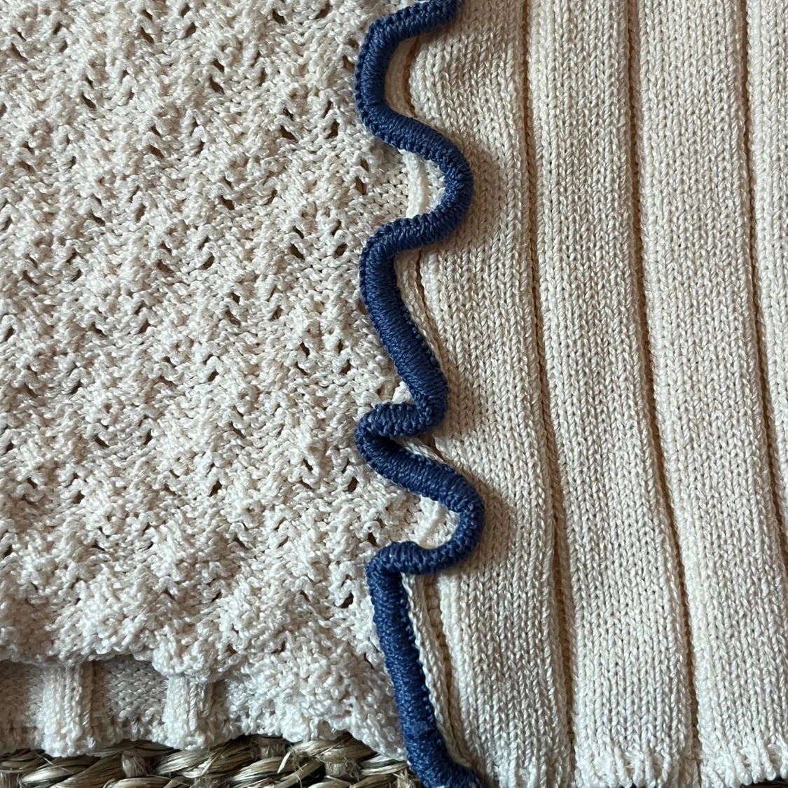 Beige stickad linnetopp från Cider - 1