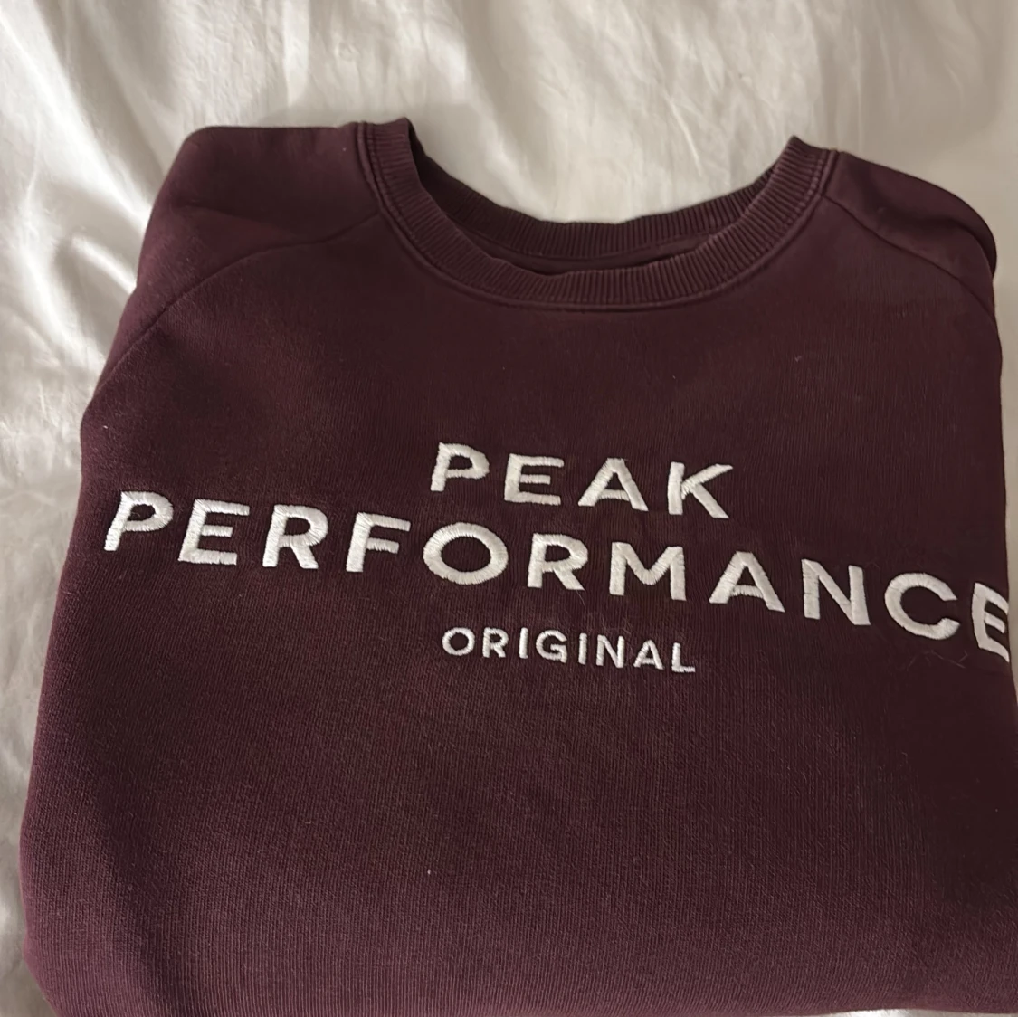Vinröd sweatshirt Peak Performance XS - 3