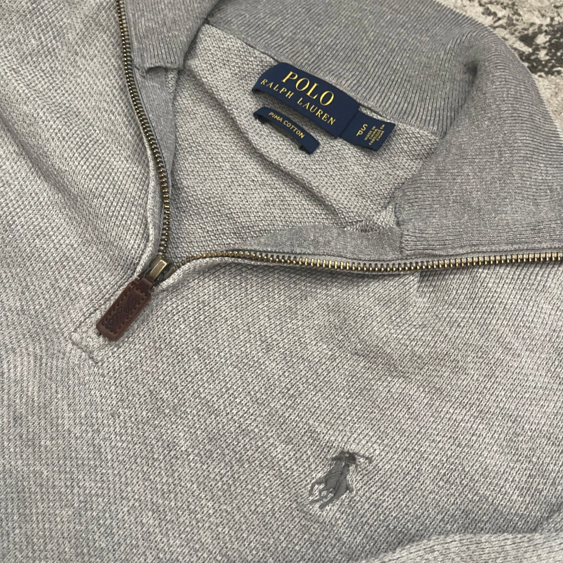 Grå halvzip tröja från Polo Ralph Lauren - 1