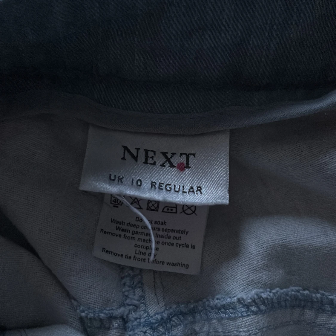 Ljusblå unika jeans med snörning - 3