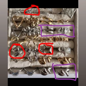 Kajsa - Säljer flera olika örhängen i både silver- och guldfärg. Här finns bland annat hjärtformade, stjärnformade, svanformade och blommiga örhängen samt örhängen med pärldetaljer. Perfekt för dig som vill variera din stil med olika former och uttryck.