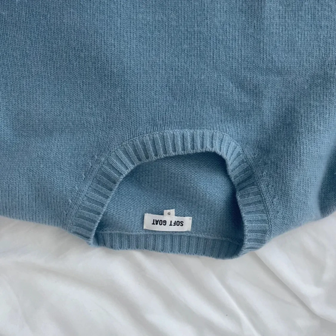 Ljusblå chunky t-shirt Soft Goat - 2