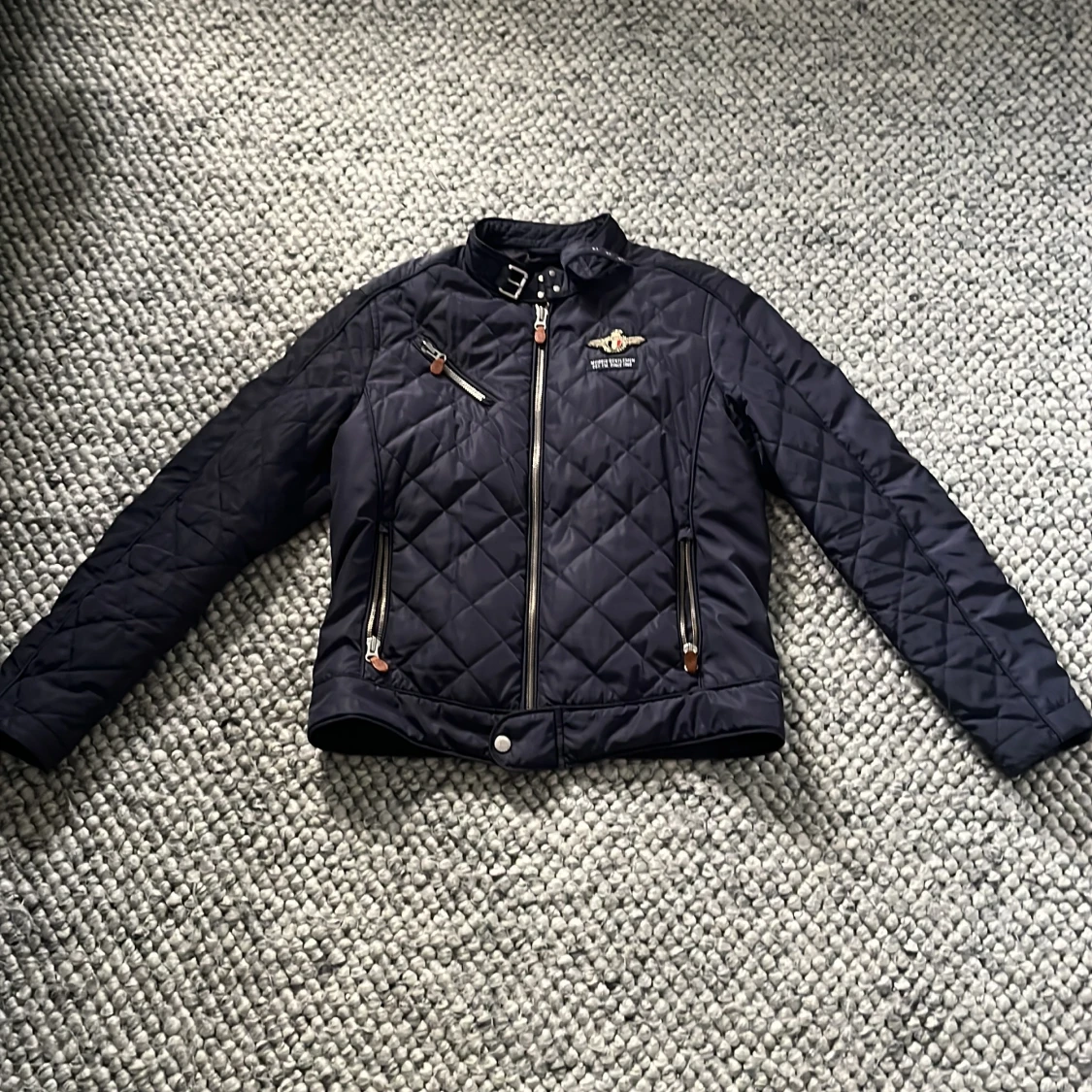 Navy blue Morris quilted jacka  - 2