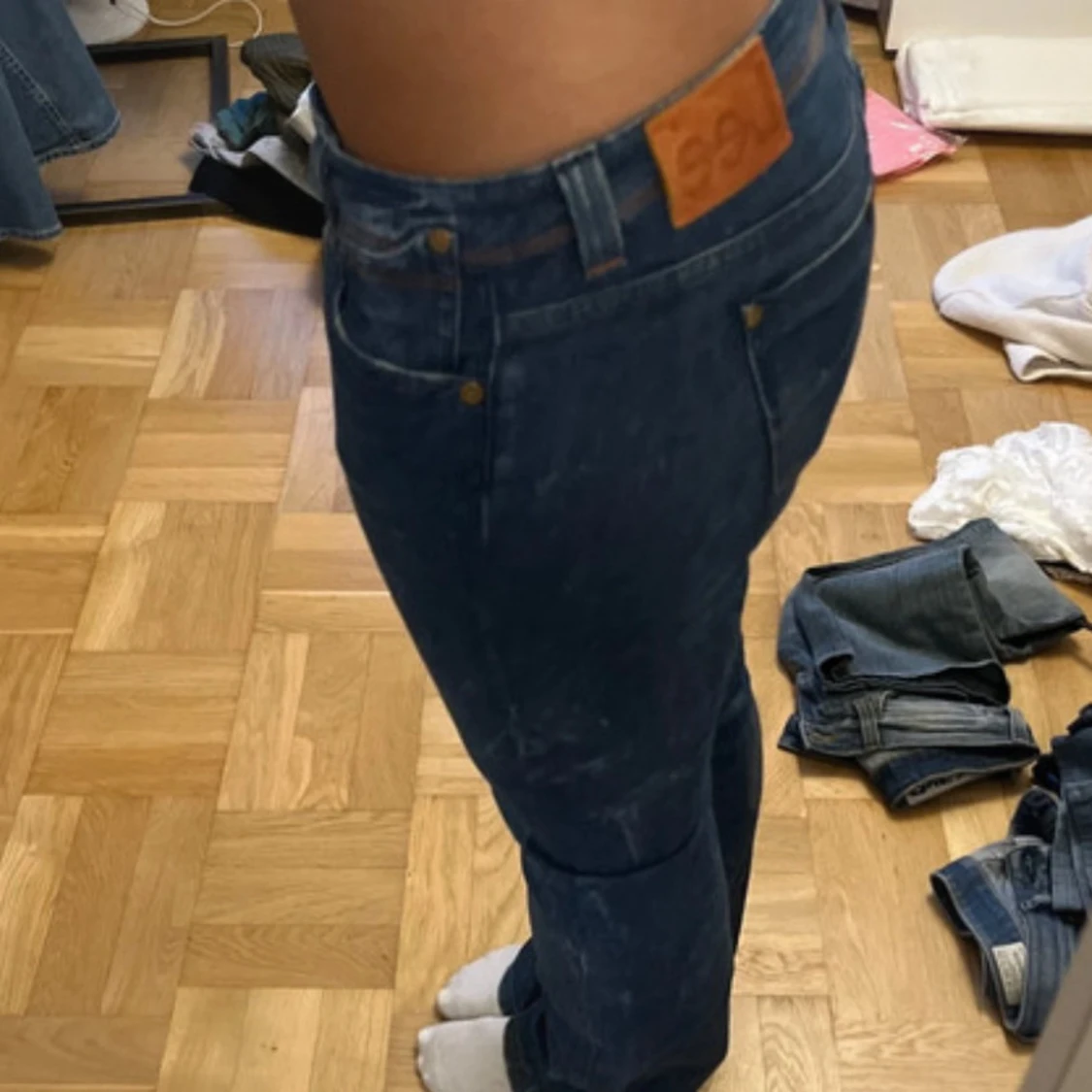Blå bootcut jeans från Lee - 1