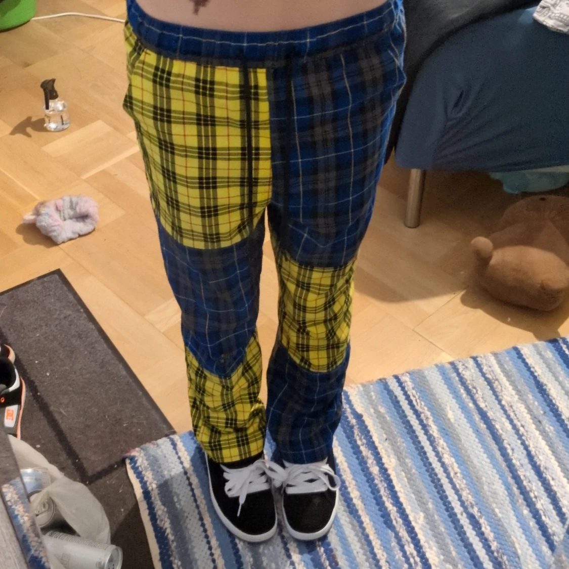 Rutig patchwork-byxa från Collusion