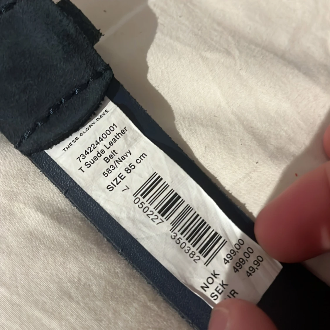 Marinblå mockabälte från These Glory Days - 1