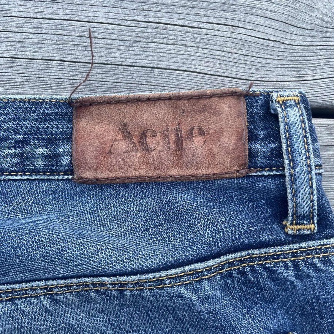 Blå raka jeans från Acne - 2