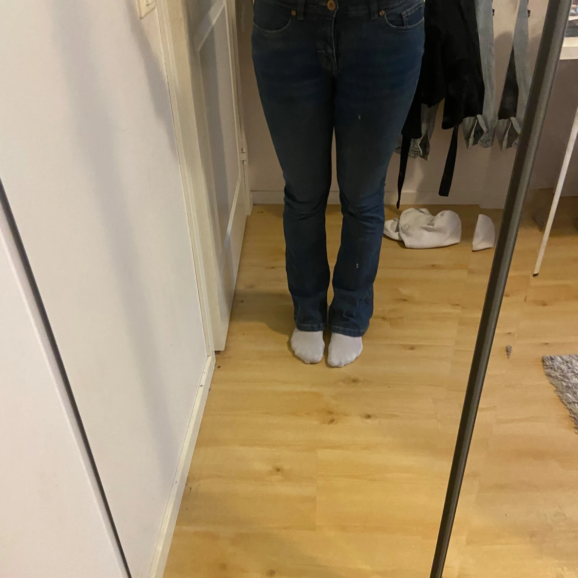 Blå bootcut jeans med normal passform - 1