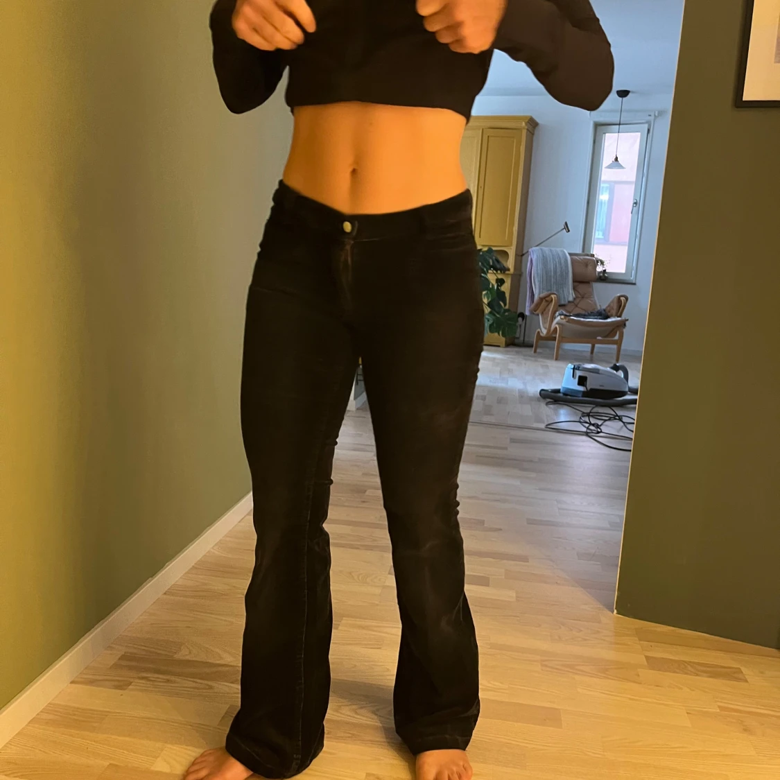 Lågmidjade Bootcut byxor  - 92