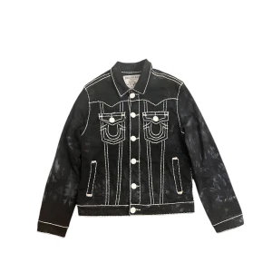 Black True Religion Denim Jacket  - Oh ma lordy lord… rainbow bridge 1 jacket wit a unique wash! 🤑🤑🤑 very beautiful, TBH . Size M , fit gooooood. Lowkey not use it so u guys buy 😂😊✌️ . Sematary ! Dm for price discussion an even measurements 😃👍😱