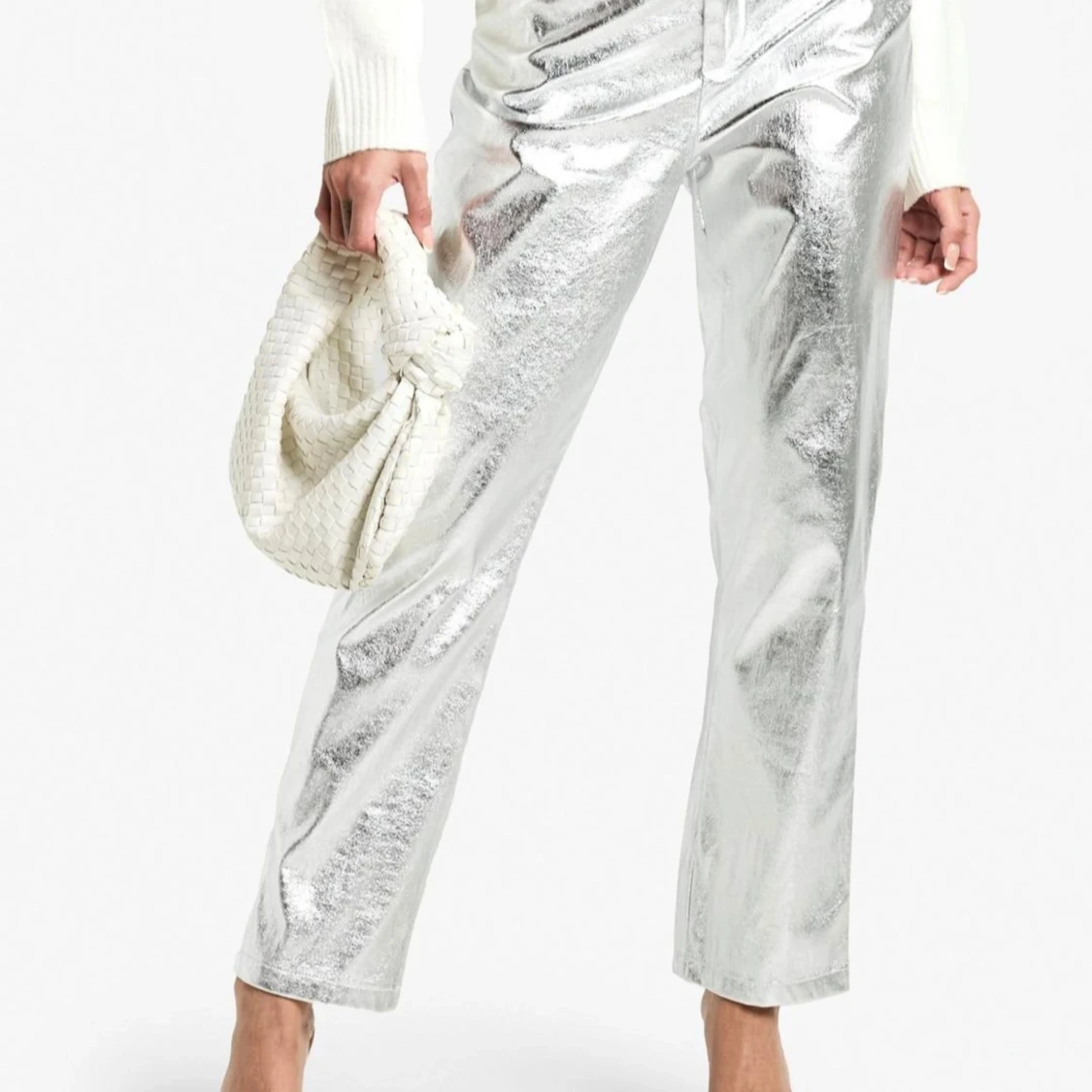 Glittriga silverbyxor - 90