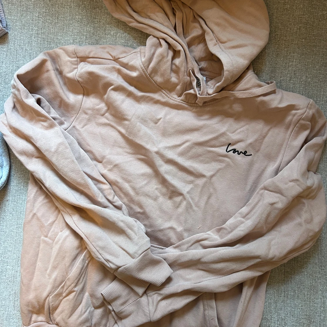 Rosa beige hoodie från hm
