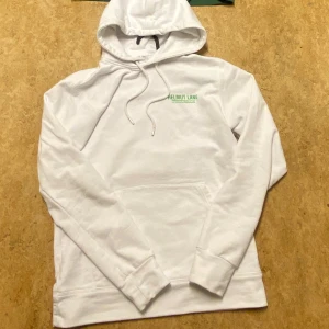 Vit hoodie från Helmut Lang - Säljer en stilren vit hoodie från Helmut Lang med grön logga på bröstet. Storlek: S, Nyskick! Pris är ej bestämt! 
