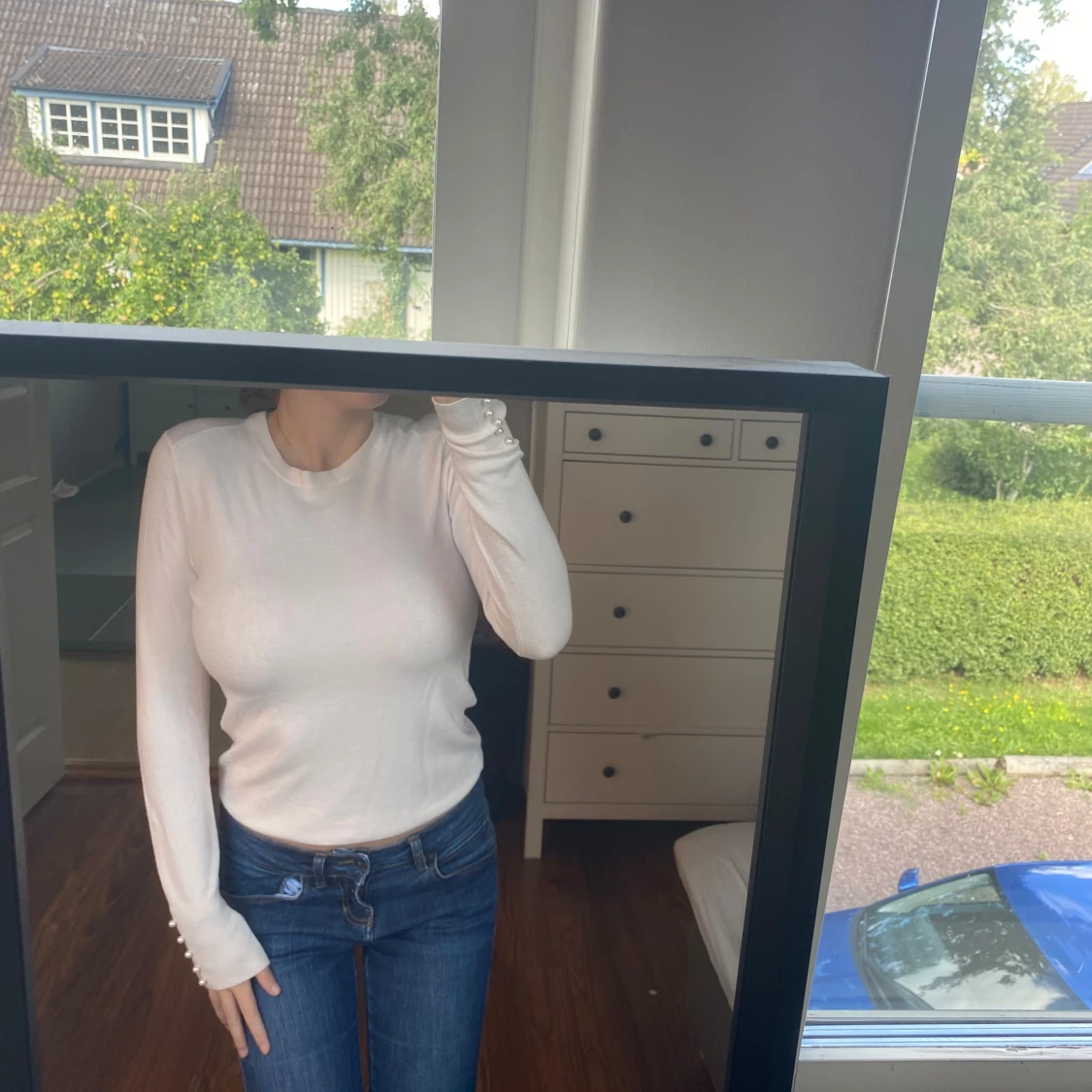 Fin tröja med pärlor - 90