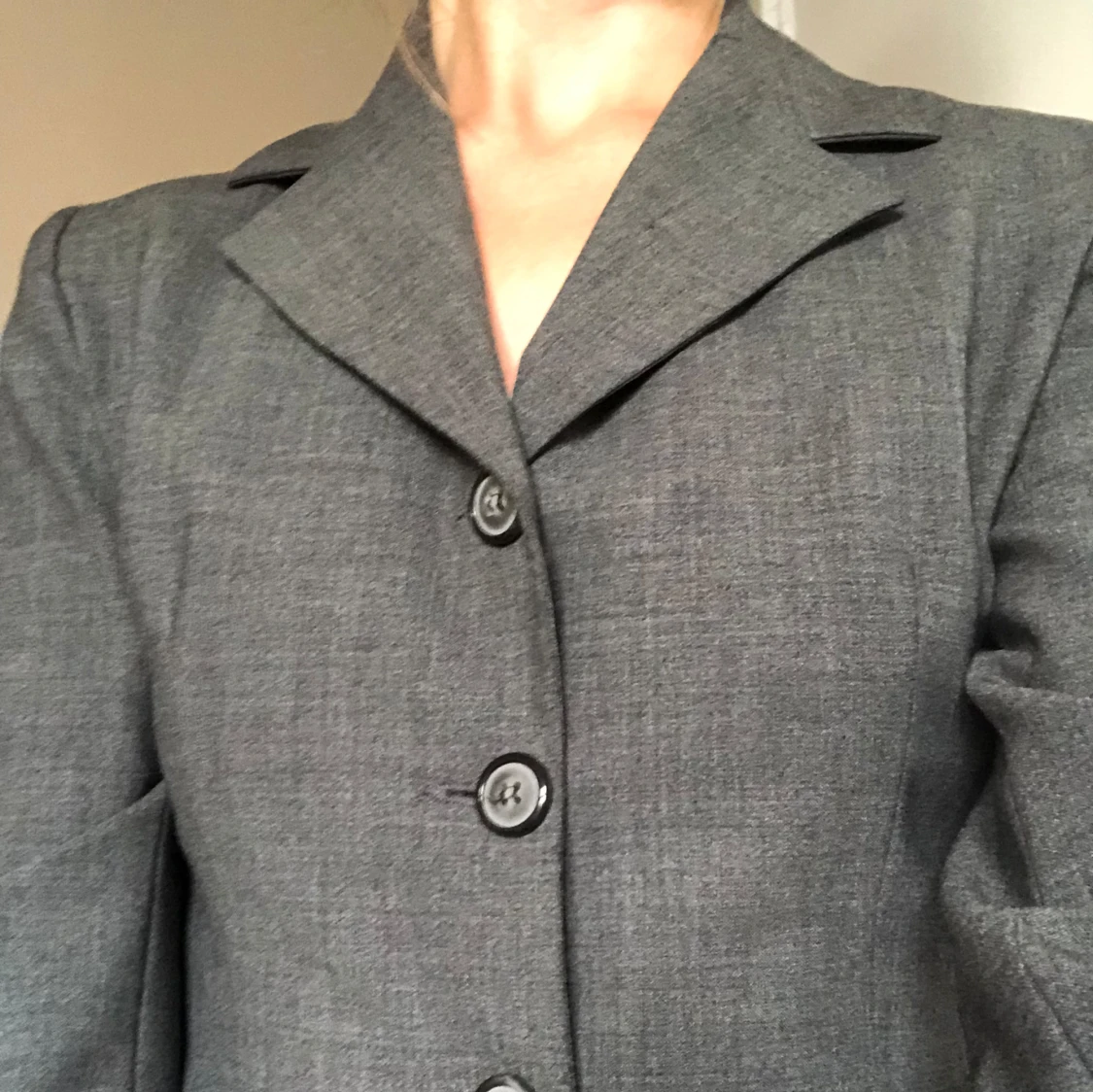 Grå mellanlång kavaj/jacka - 91