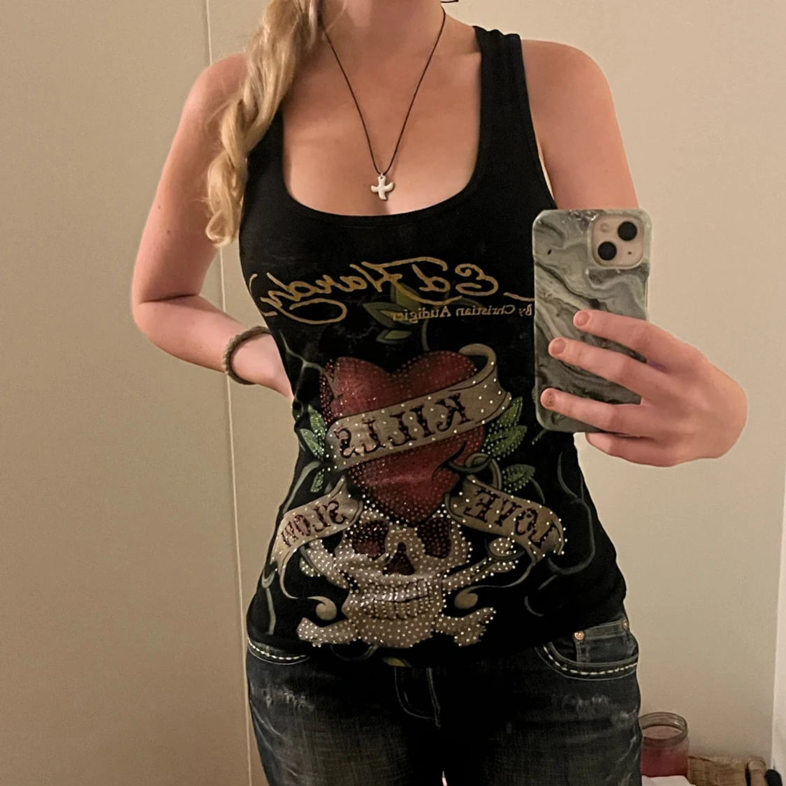 Svart Ed Hardy Linne