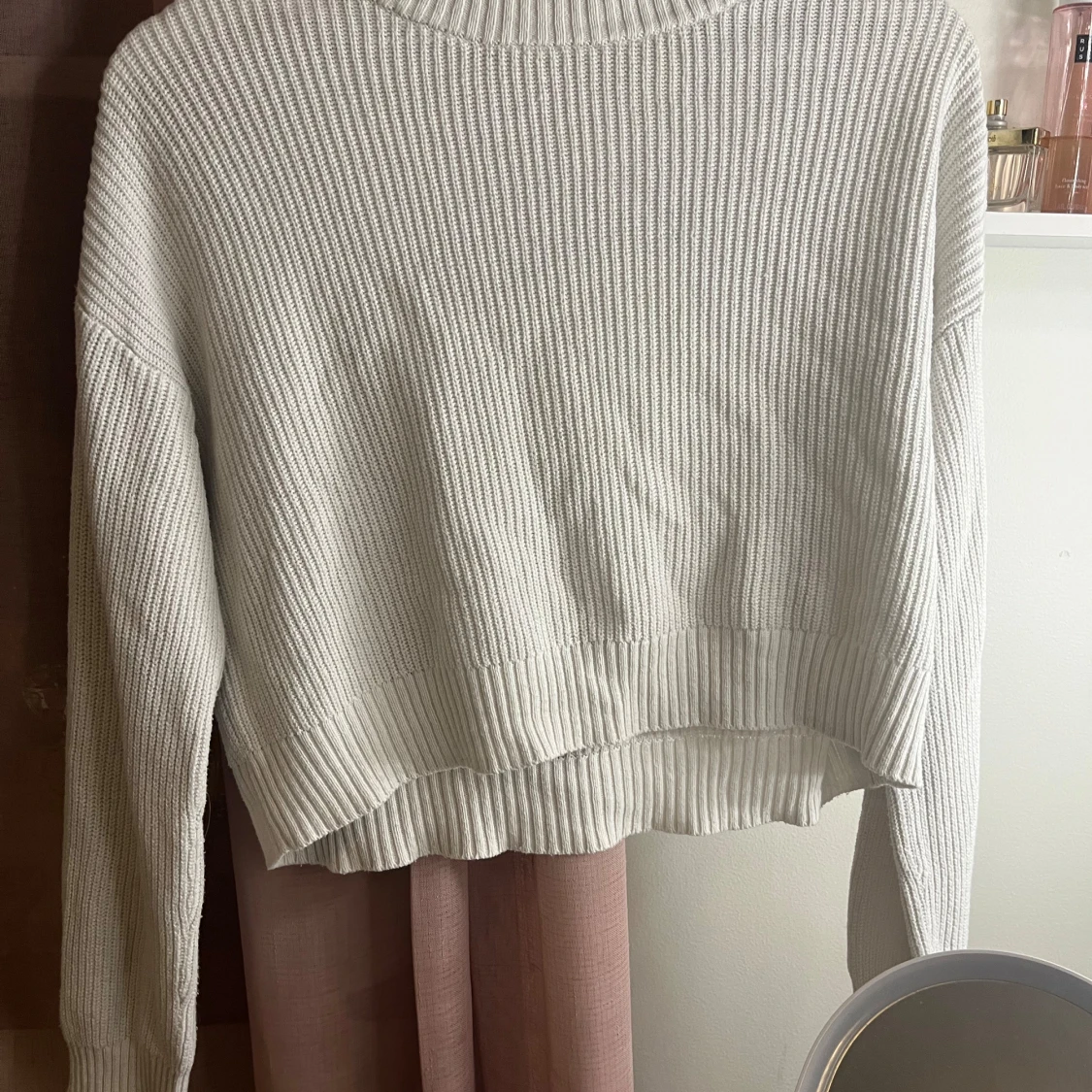 Vit ribbad tröja från Kappahl - 90