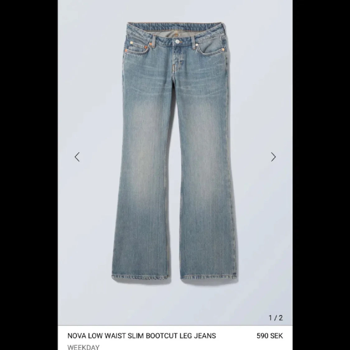 Lågmidjade jeans Weekday Nova