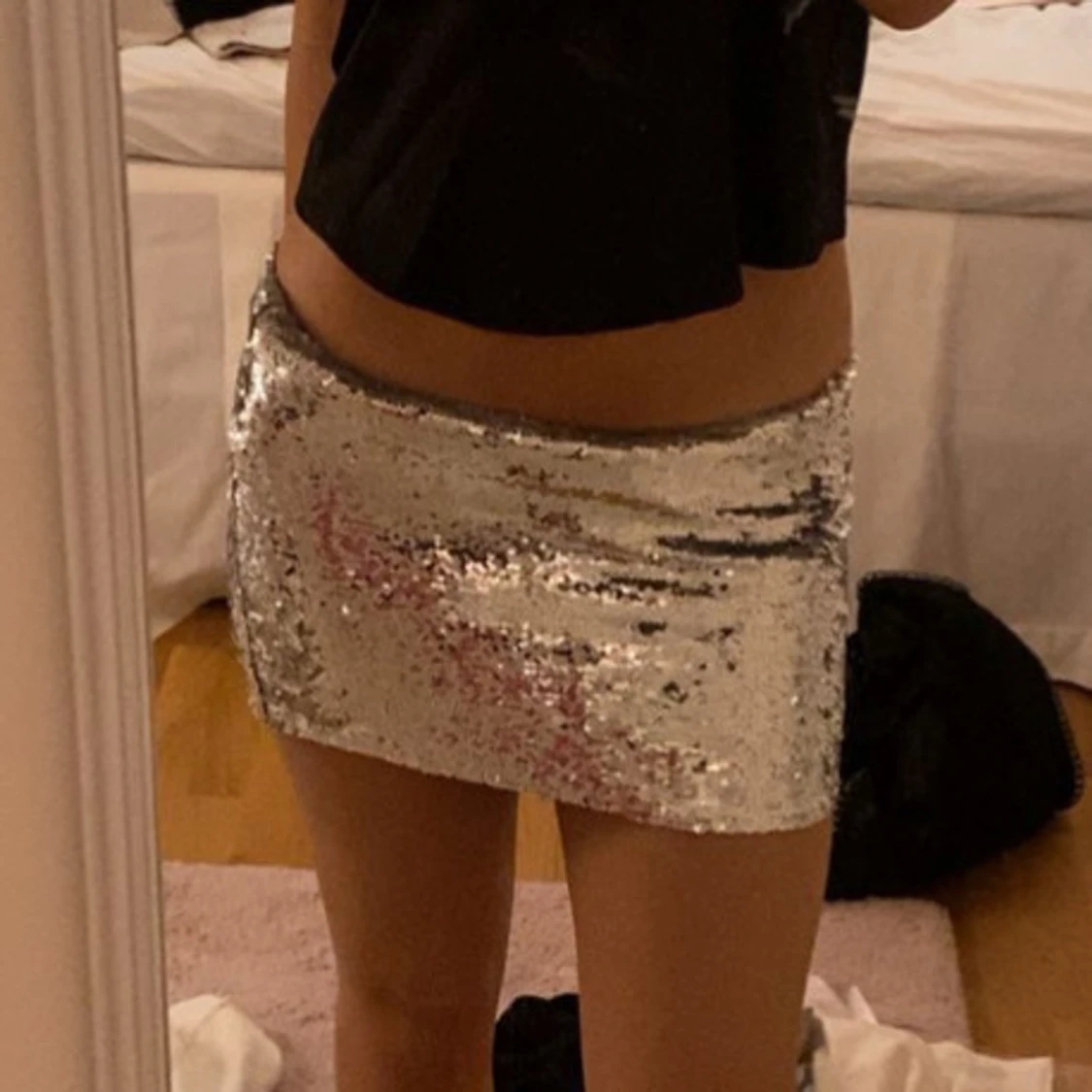 Silver paljettkjol - 1