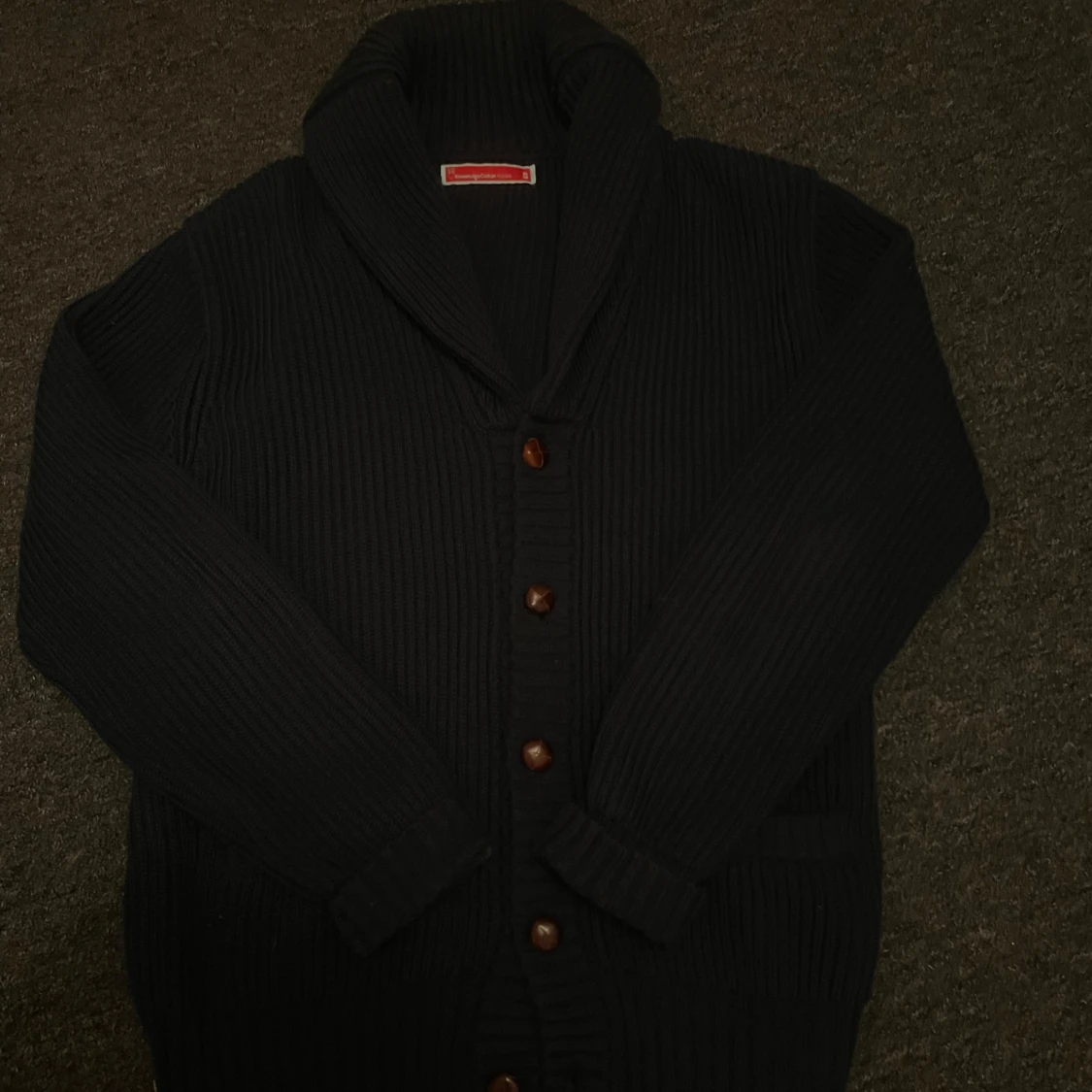 Mörkblå cardigan från Knowledge Cotton Apparel - 1