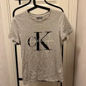 En grå t-shirt från Calvin Klein med två sömmar på ryggen i storlek XS. Obetydligt använd. Katt finns i hemmet