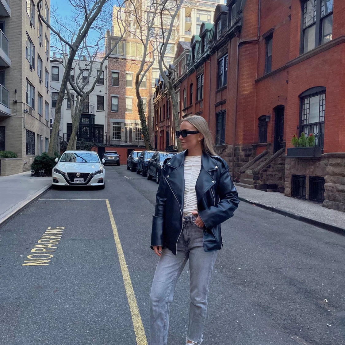 Svart skinnjacka från NA-KD