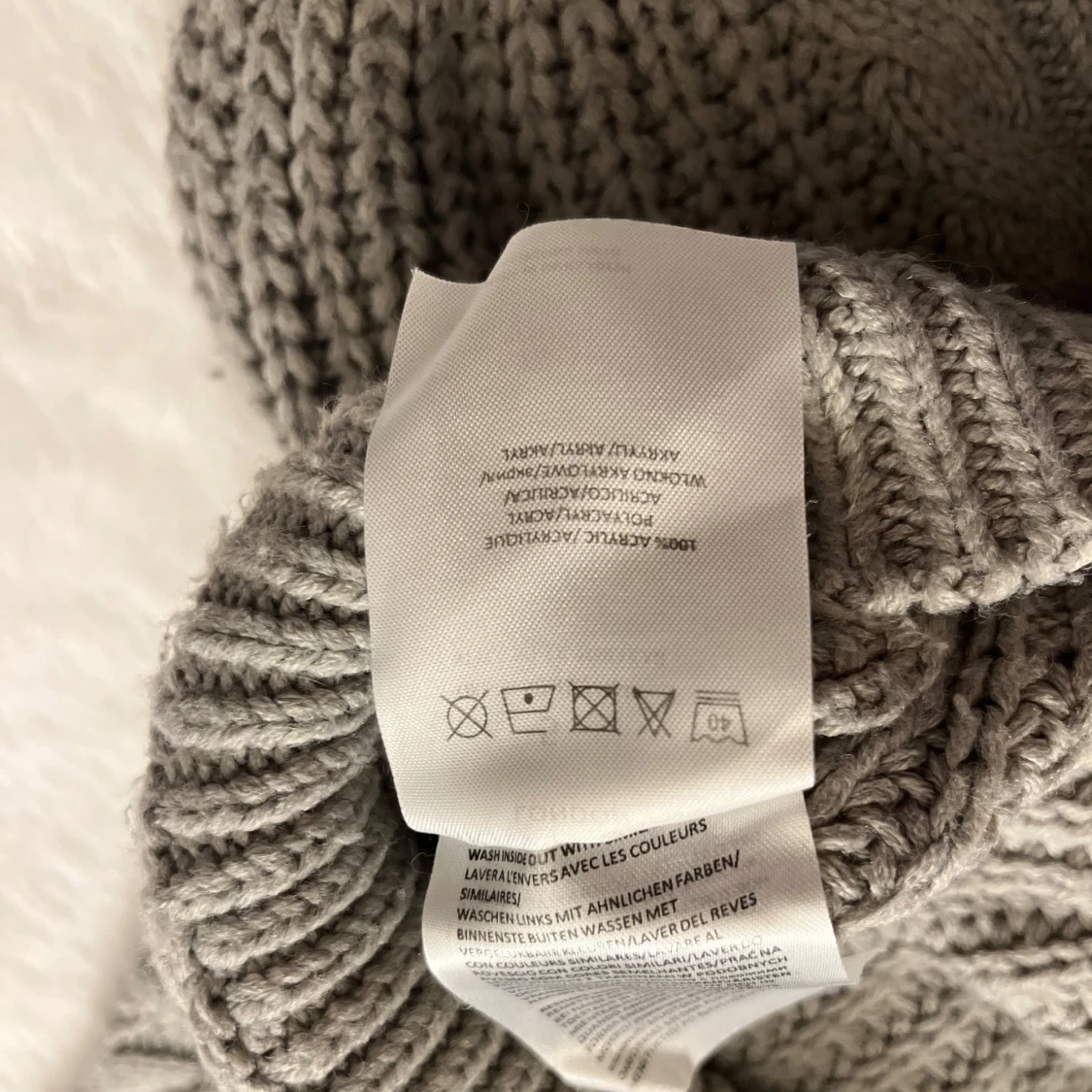 Grå stickad polotröja från Madlady - 92