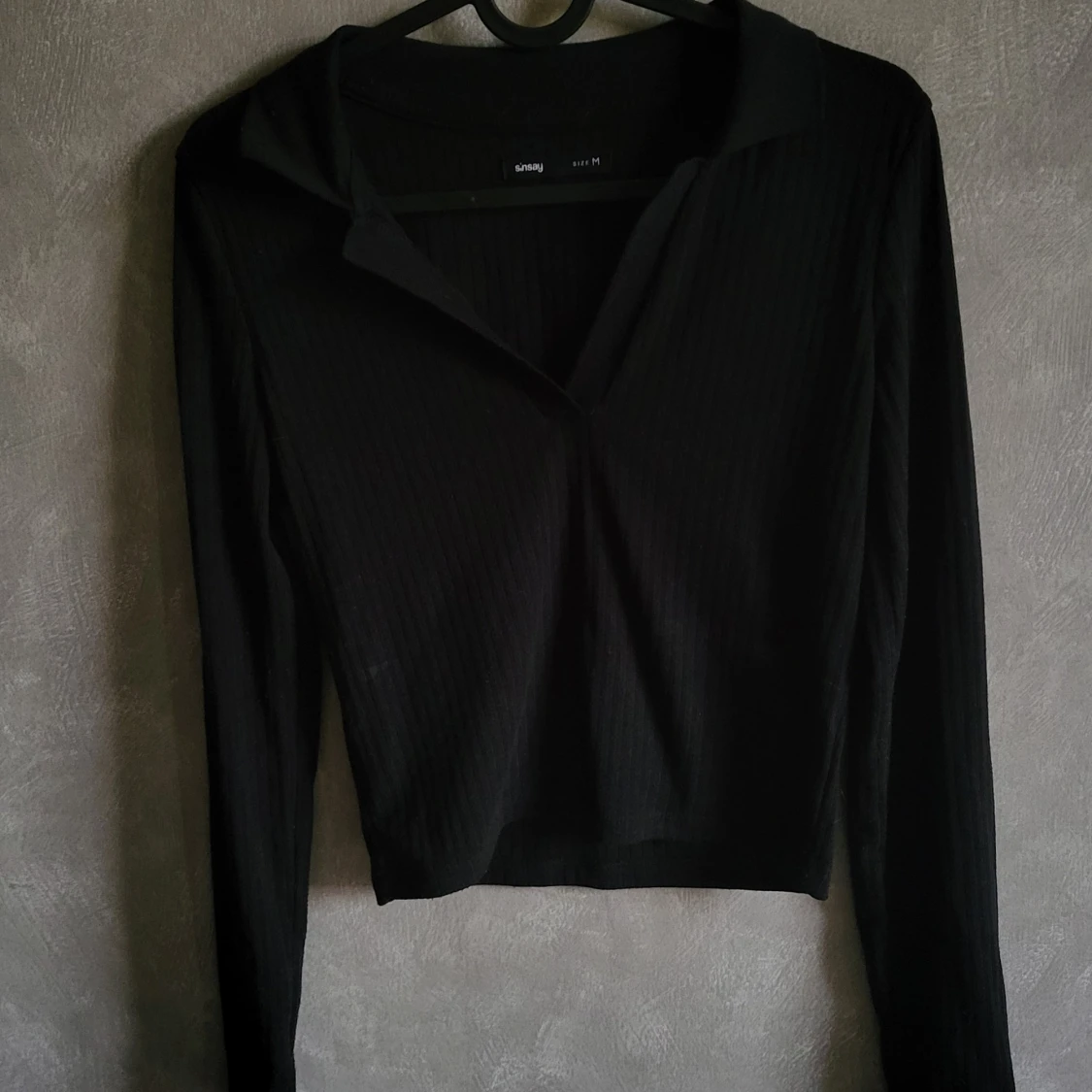 Svart långärmad topp från Sinsay