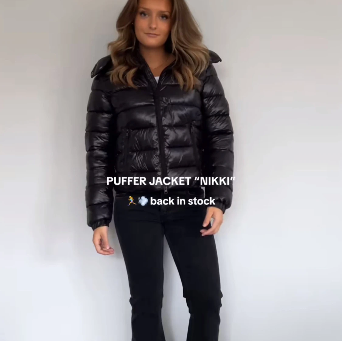 Svart pufferjacka  - 90