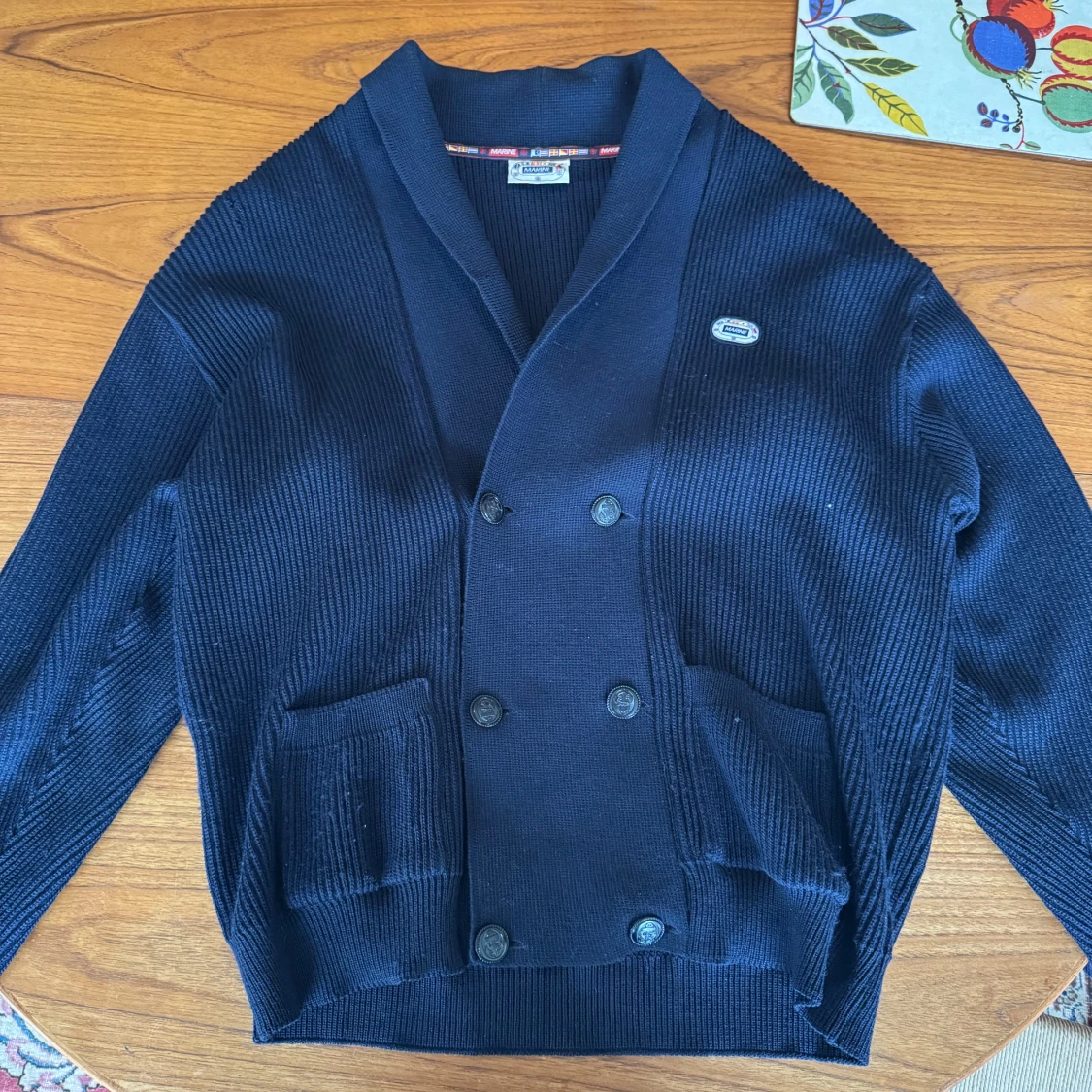 Marinblå kofta/cardigan från marine - 1