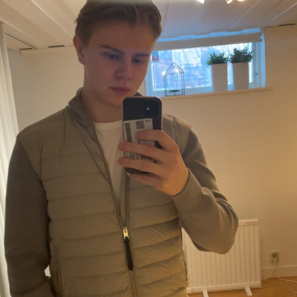 Grå quiltad väst från Woolrich