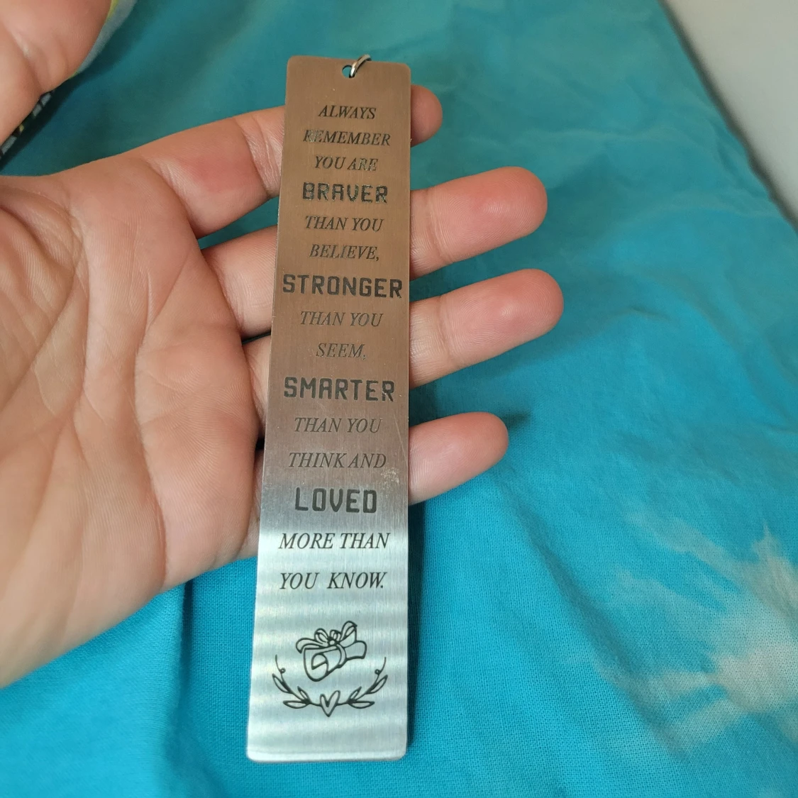 Metallbokmärke med inspirerande citat - 3