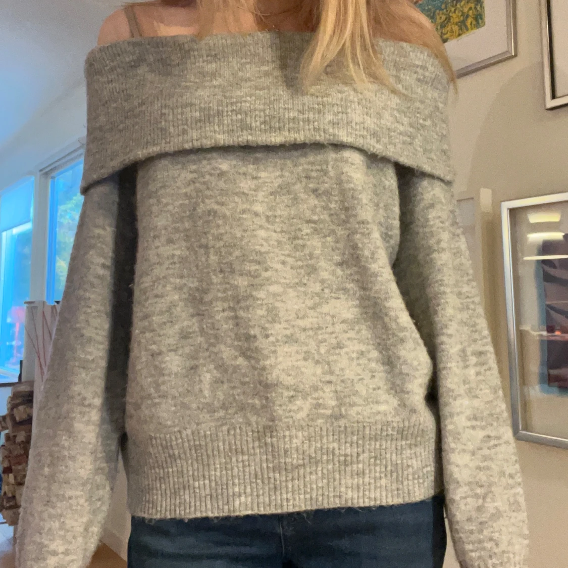 Off shoulder tröja - 1