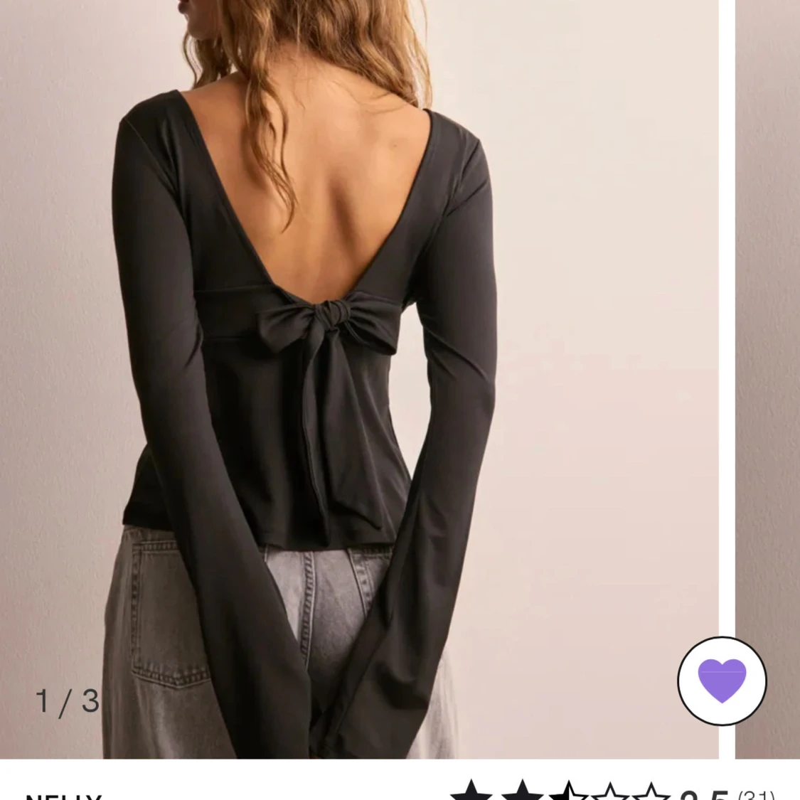 Svart långärmad topp från Nelly - 3