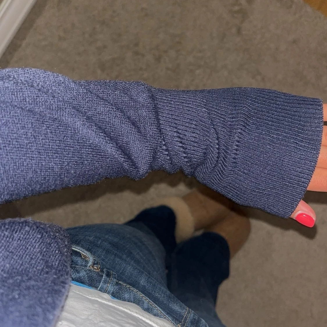 Marinblå kofta - 92