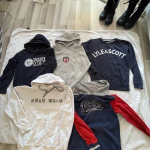 Klädpaket - tröjor - Säljer ett paket med några tröjor till barn.  - diesel  - gant - lyle&scott - influenser  - Ralph Laurent  Alla är i super fint skick. Kom privat vid mer funderingar 🤗